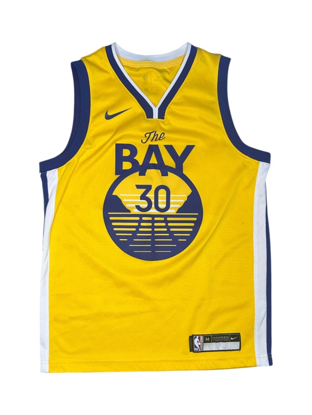 Nike Kid M Warriors Curry #30 The Bay Yellow Jersey